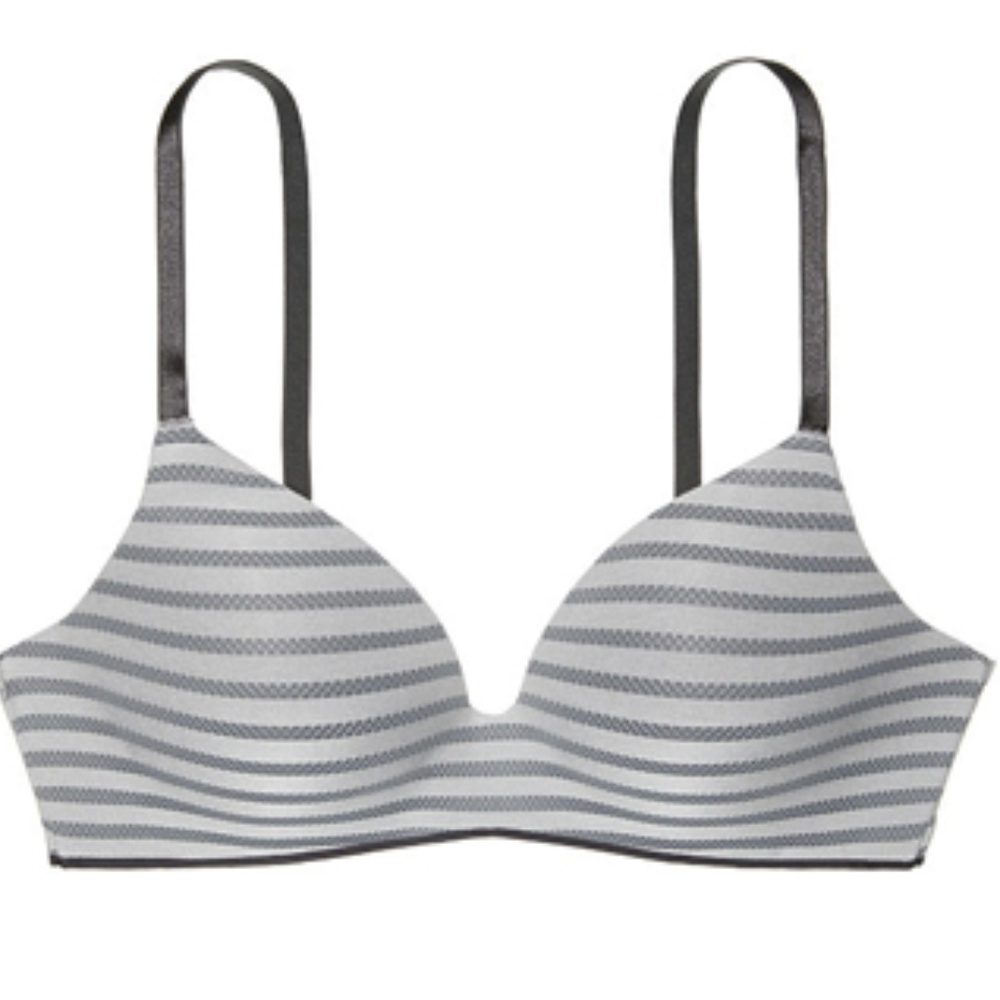 38D VICTORIA'S SECRET Sterling Pewter Strp Bra